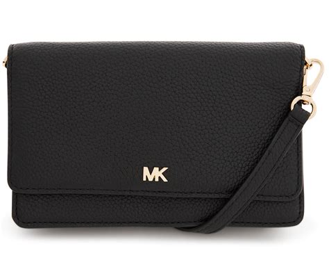 michael kors mott phone crossbody black|Mott Leather Crossbody .